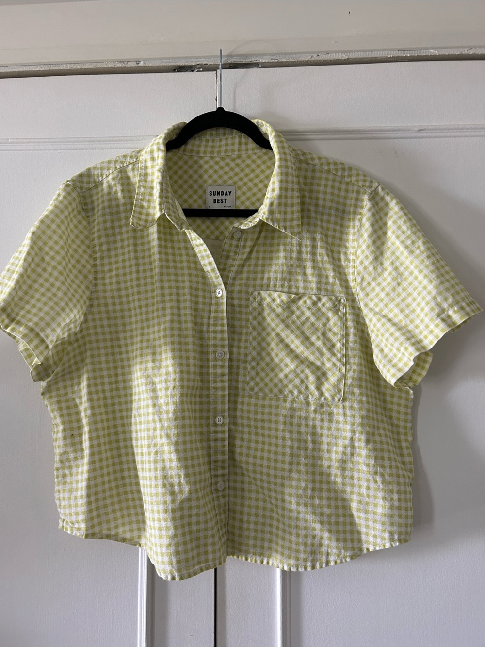 Sunday Best Yellow Gingham Button-Down Shirt